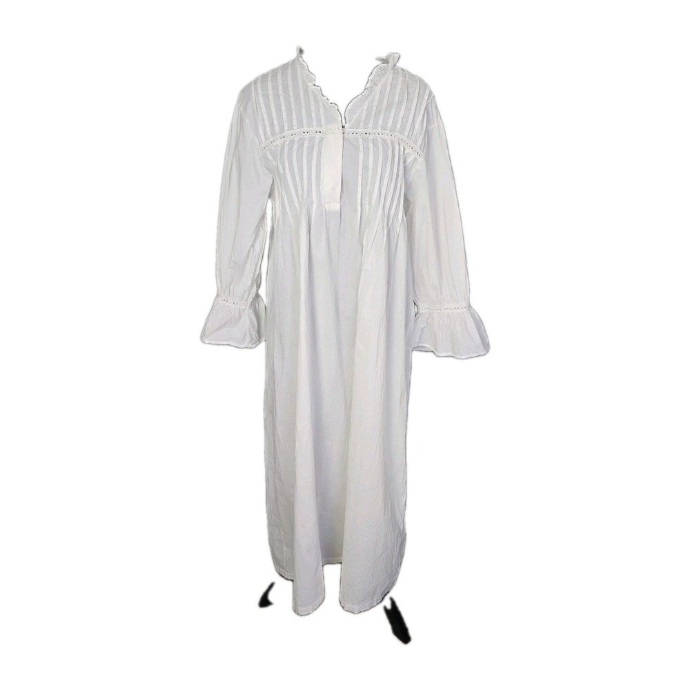 Alexander Del Rossa ADR Cottagecore Nightgown Dress XL White Cotton